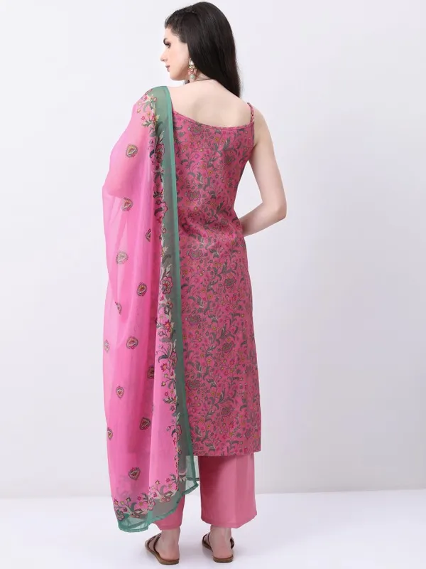  Ketch Women Pink Printed Kurta Sets