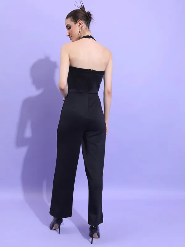  Tokyo Talkies Women Black Solid Jumpsuits