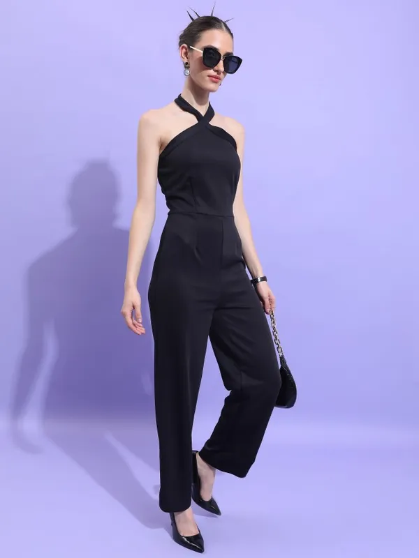  Tokyo Talkies Women Black Solid Jumpsuits