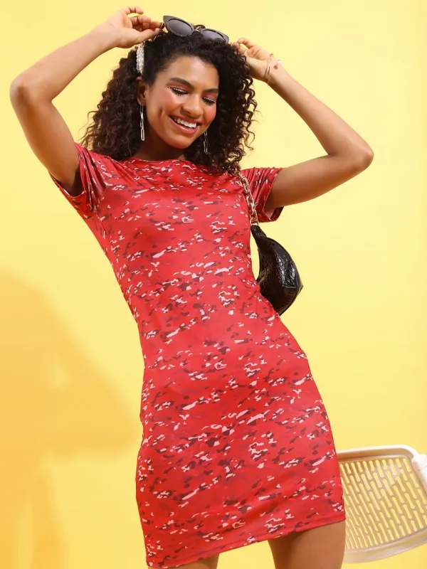 Printed Bodycon Dress