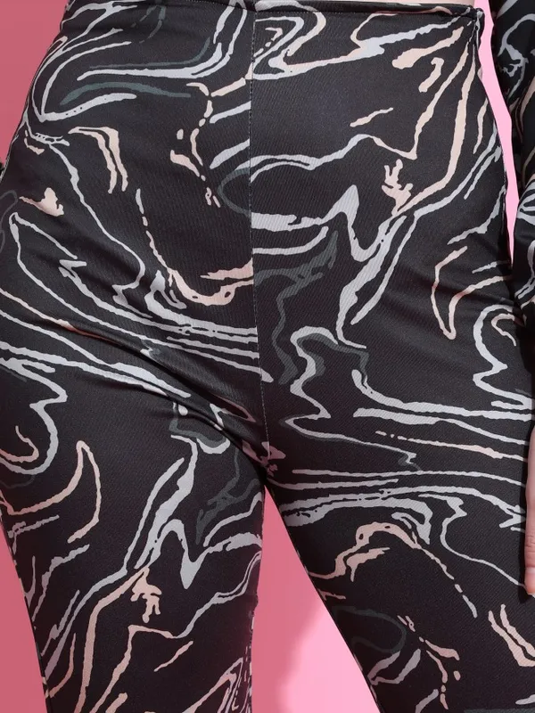 Tokyo Talkies Women Black Top With Trouser Co-Ords