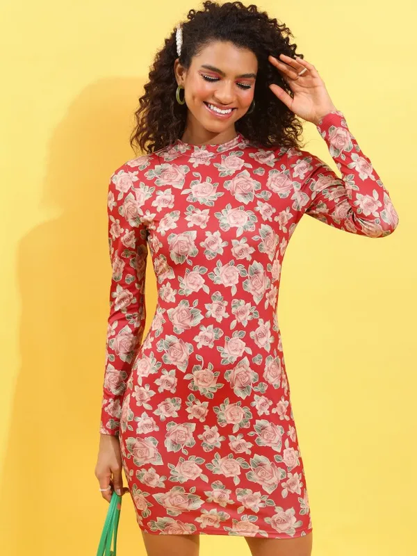 Printed Bodycon Dress