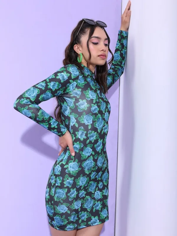  Tokyo Talkies Women Black Printed Bodycon Dresses