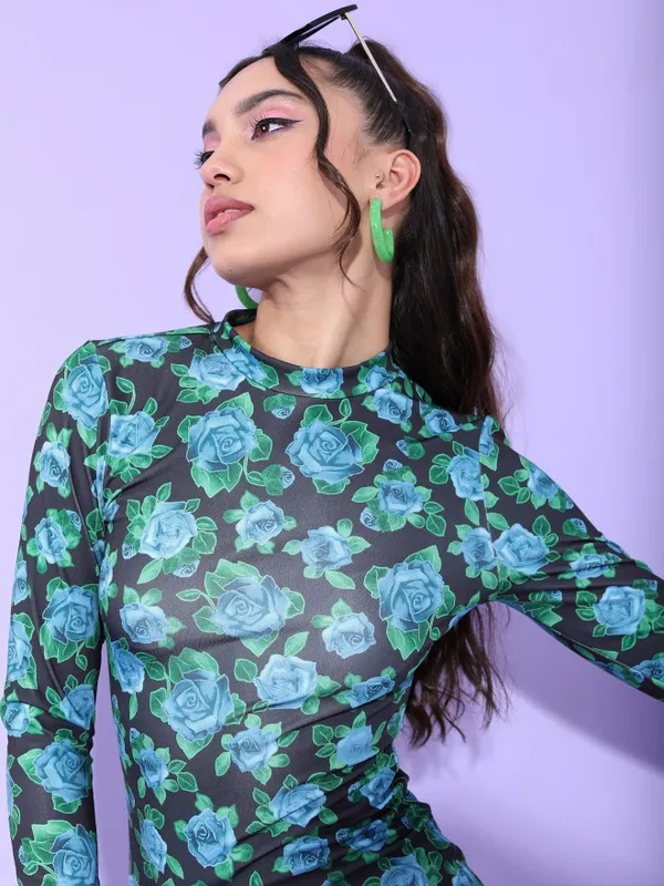  Tokyo Talkies Women Black Printed Bodycon Dresses