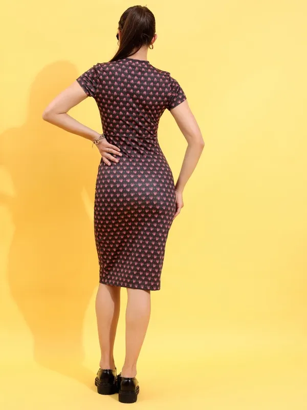  Tokyo Talkies Women Black Printed Dresses