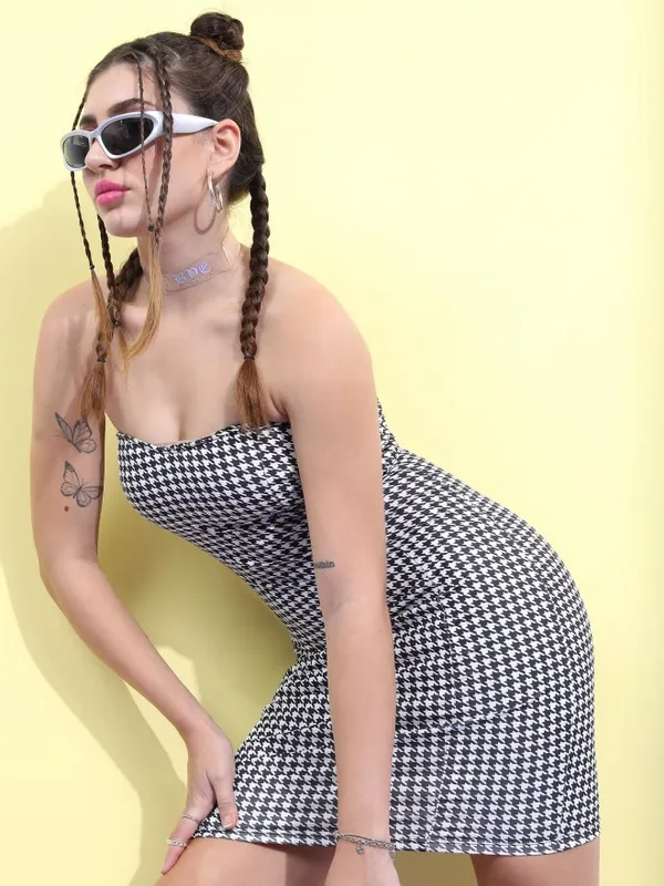 Self Design Bodycon Dress