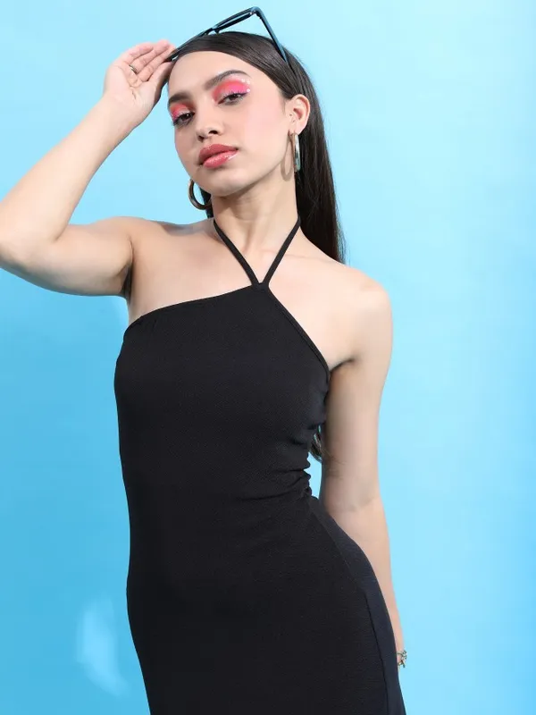  Tokyo Talkies Women Black Solid Bodycon Dresses