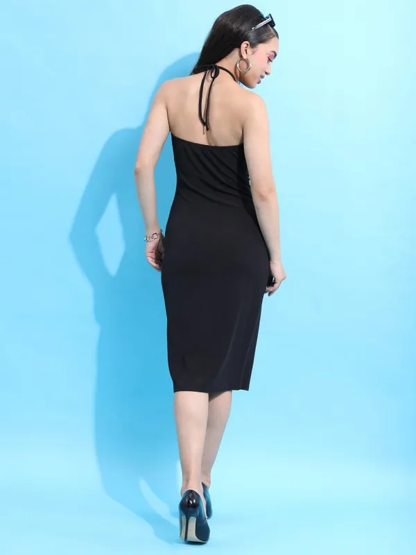  Tokyo Talkies Women Black Solid Bodycon Dresses