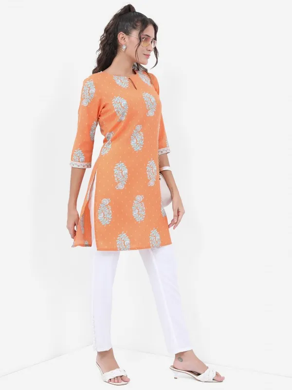  Vishudh Women Peach Printed Tunics