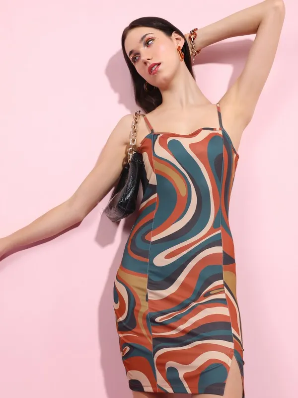 Printed Bodycon Dress