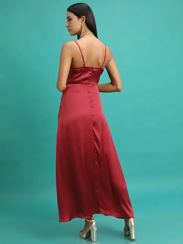 Solid Wrap Dress