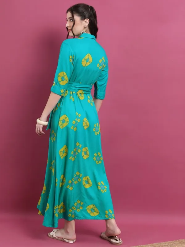 Printed A-Line Dress