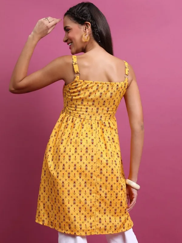 V-Neck Printed Tunic