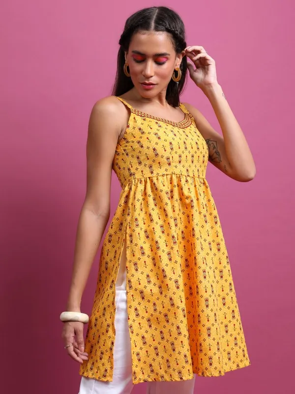 V-Neck Printed Tunic