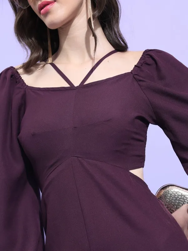 Tokyo Talkies Women Purple Solid Jumpsuit