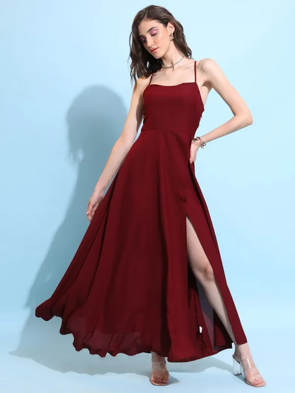  Tokyo Talkies Women Purple Solid Wrap Dresses