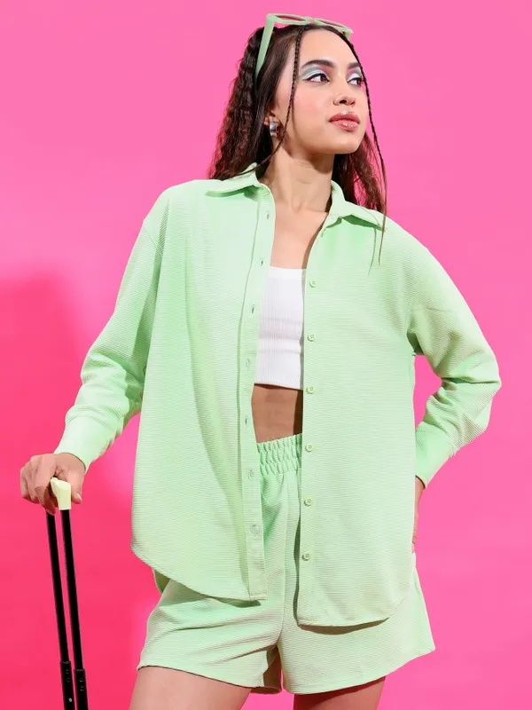  Tokyo Talkies Women Green Co-Ords