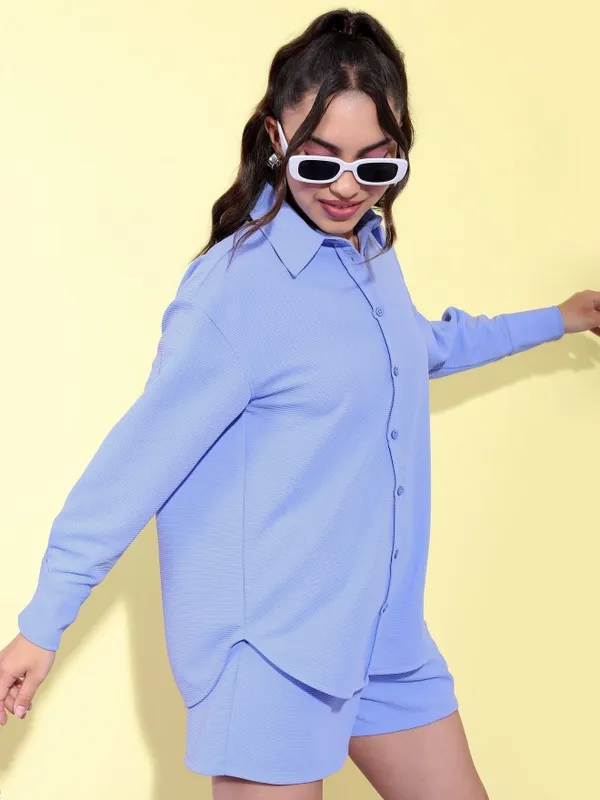  Tokyo Talkies Women Blue Co-Ords