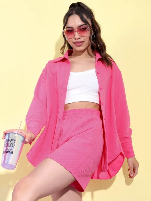  Tokyo Talkies Women Pink Co-Ords