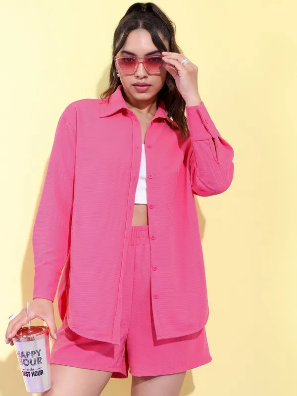  Tokyo Talkies Women Pink Co-Ords