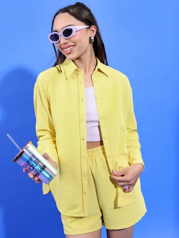  Tokyo Talkies Women Yellow Co-Ords