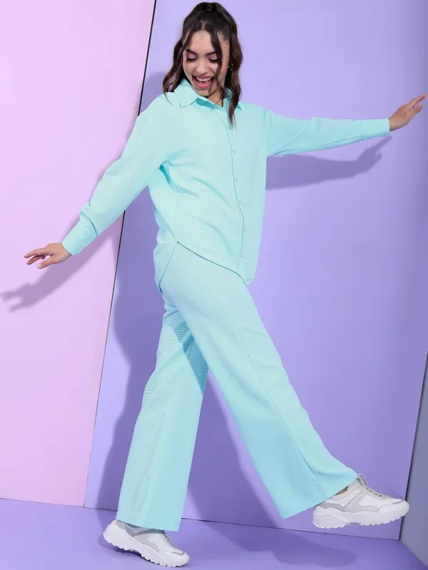  Tokyo Talkies Women Blue Co-Ords