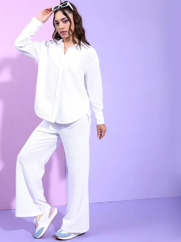  Tokyo Talkies Women White Co-Ords