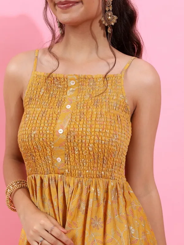  Vishudh Women Yellow Printed Tunics
