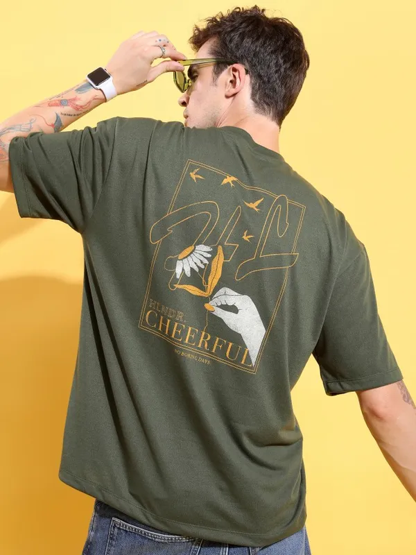 Men Printed Round Neck T-shirt