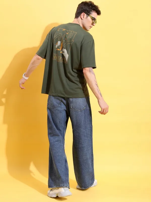 Men Printed Round Neck T-shirt