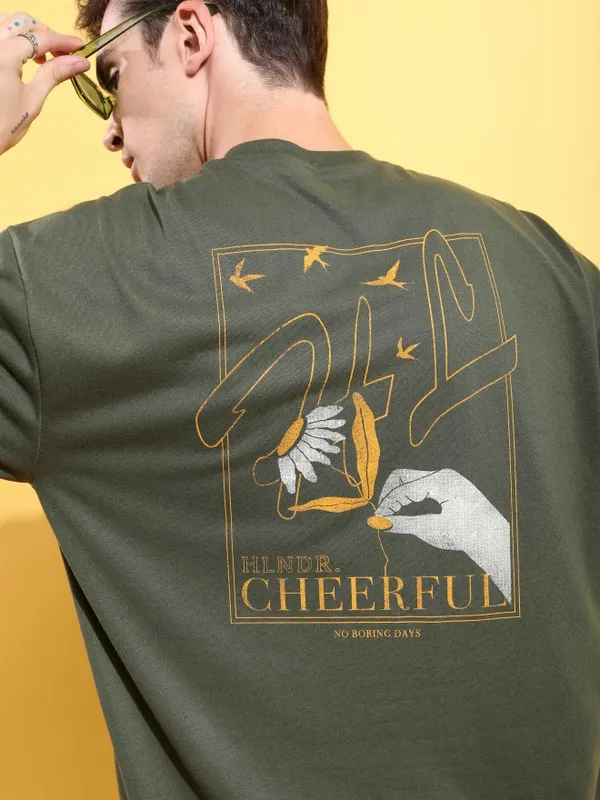 Men Printed Round Neck T-shirt