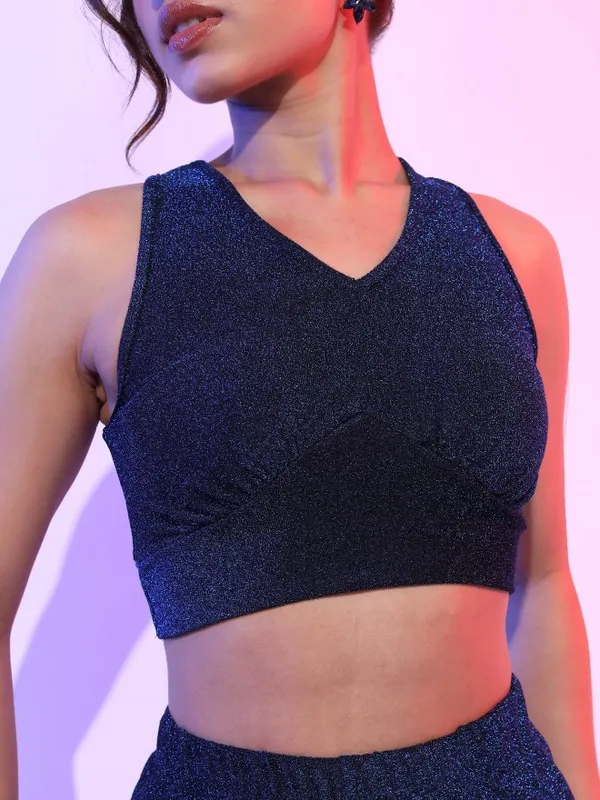 Tokyo Talkies Women Blue Top With Trouser