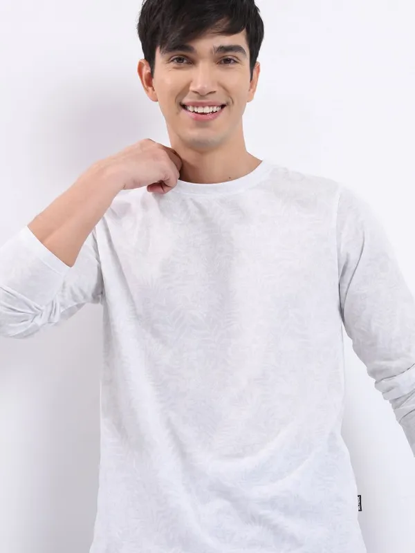  Highlander Men White Printed Round Neck T-Shirts