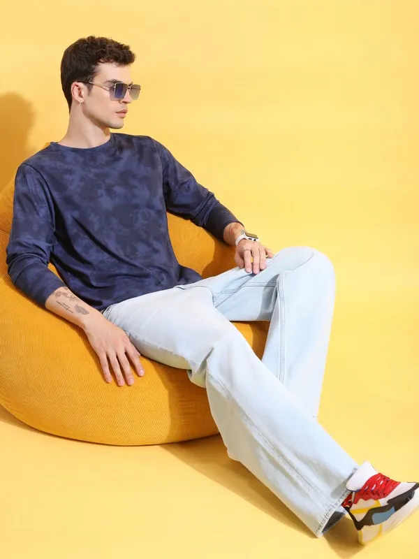 Men Printed Round Neck T-shirt