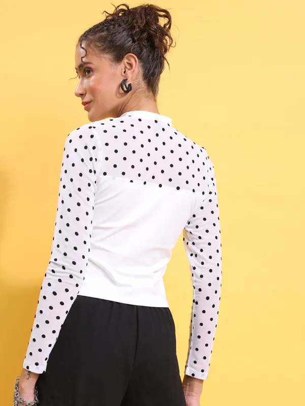  Tokyo Talkies Women White Solid Regular Tops