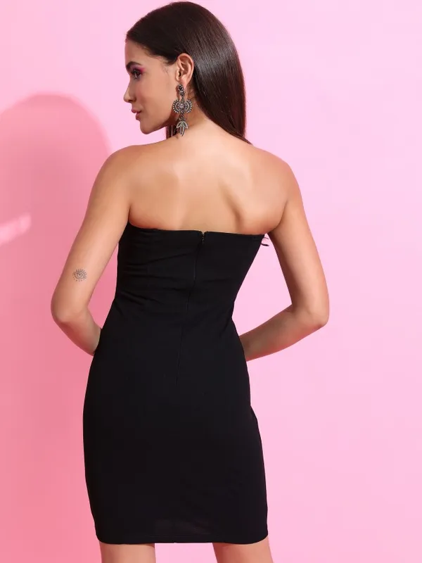  Tokyo Talkies Women Black Solid Bodycon Dresses