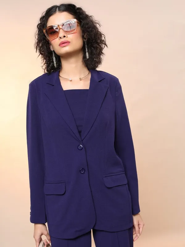  Tokyo Talkies Women Navy Blue Co-Ords