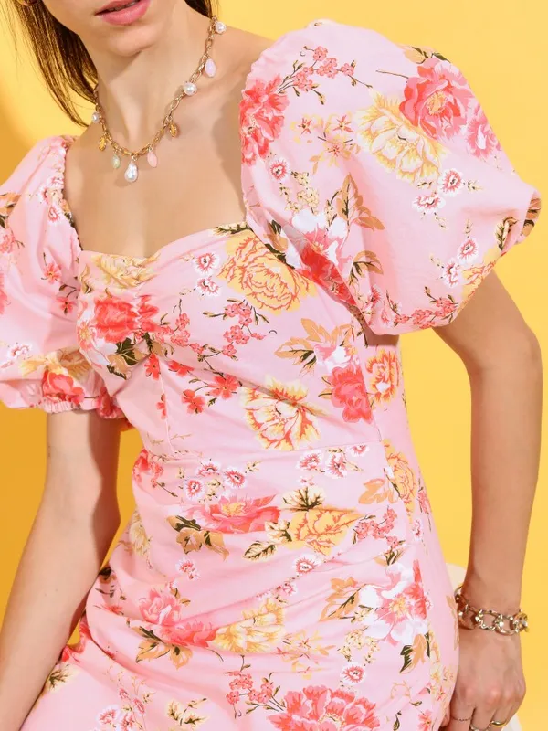  Tokyo Talkies Women Pink Printed Sheath Dresses