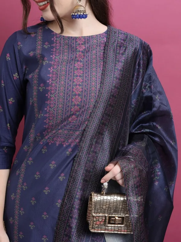  Vishudh Women Navy Blue Kurta Sets