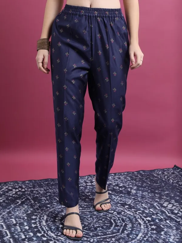 Vishudh Women Navy Blue Kurta Sets