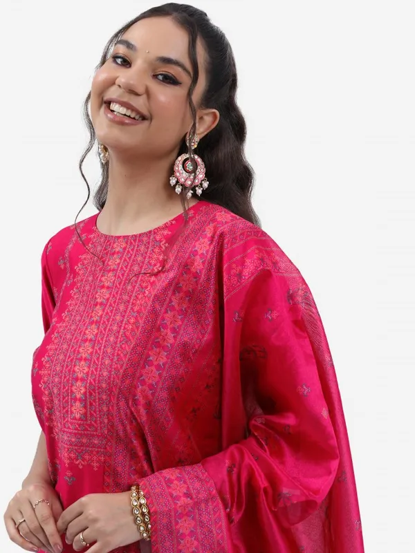  Vishudh Women Pink Kurta Sets