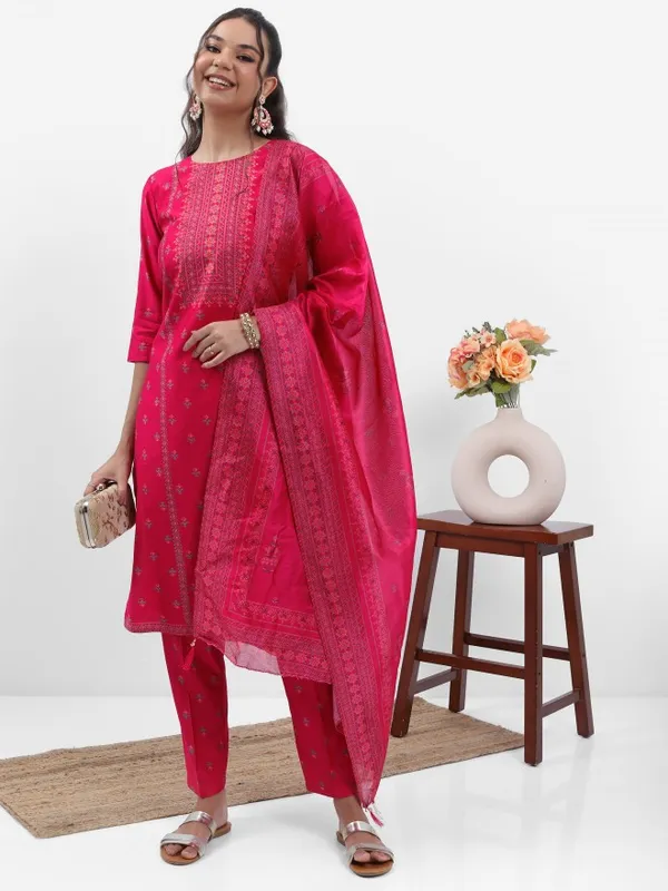  Vishudh Women Pink Kurta Sets