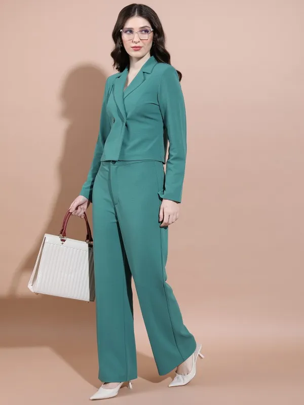 Women Coat With Trouser Co-Ords