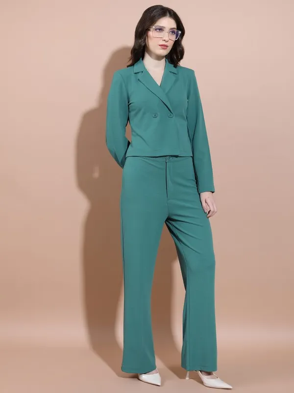 Women Coat With Trouser Co-Ords