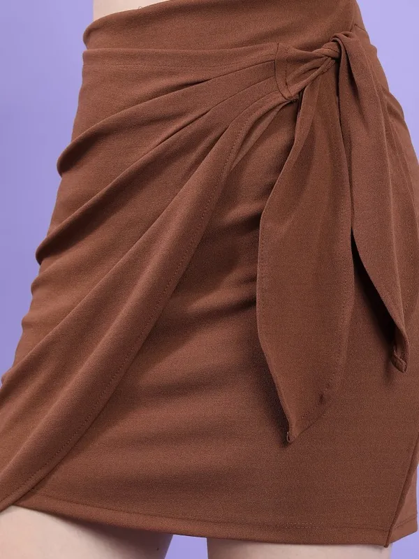 Wrap Mini Skirt