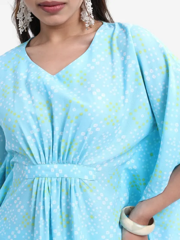 Vishudh Women Blue Printed Top With Trouser