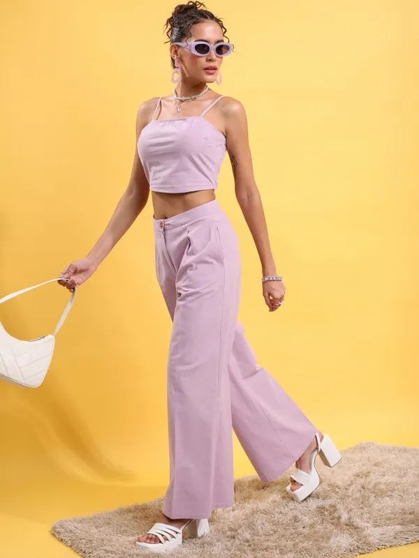  Tokyo Talkies Women Lavender Co-Ords