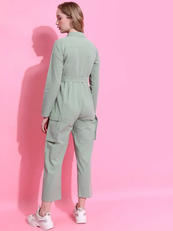  Tokyo Talkies Women Green Solid Jumpsuits
