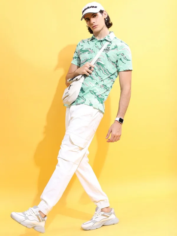 Printed Polo Collar T-shirt