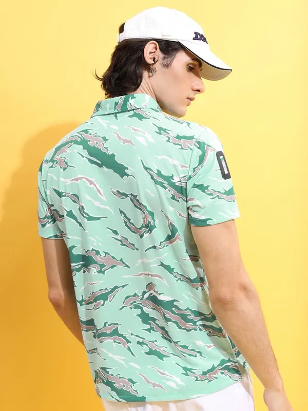 Printed Polo Collar T-shirt